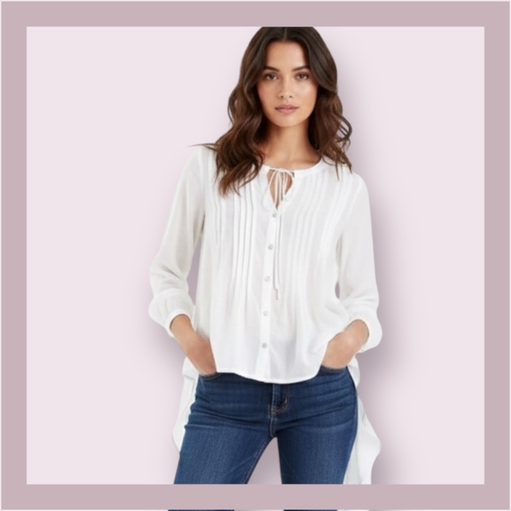 Free People Hi-Lo Peasant Blouse Size Xs